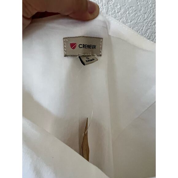 Daniel Cremieux Colorblock White Khaki ALine Sleeveless Midi Cotton Dress Size 0 - Picture 6 of 7